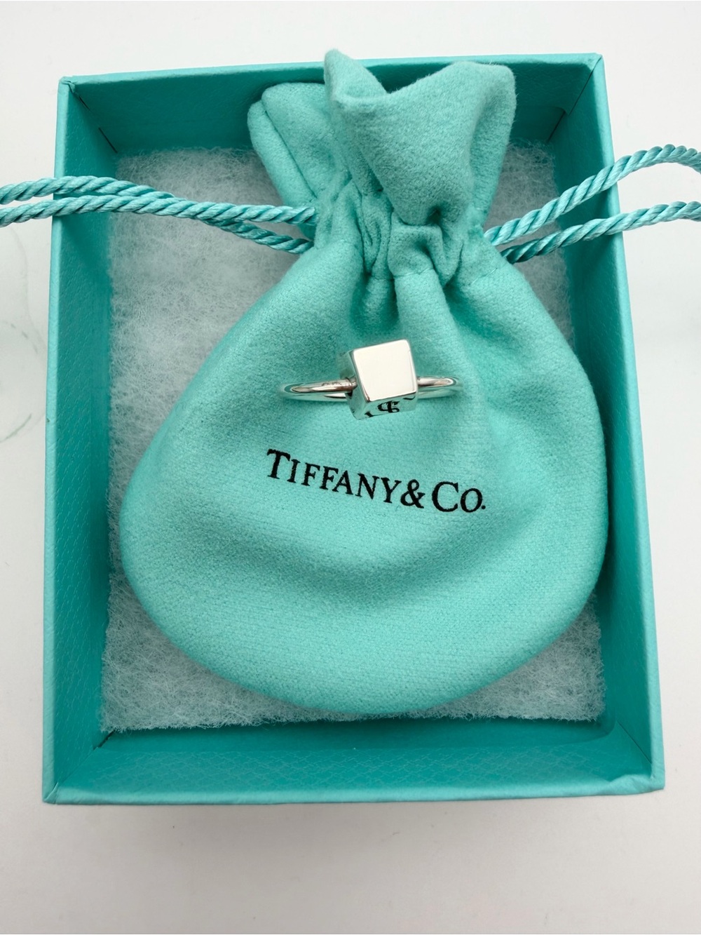Tiffany & Co. size 8.5 Frank Gehry Torque Bead Ring Sterling Silver